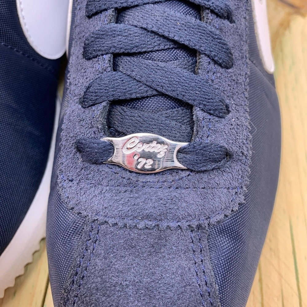 Nike Shoes Mens 7.5 Cortez 72 Basic Nylon Obsidian Navy Blue Running 819720-411 - Picture 4 of 13